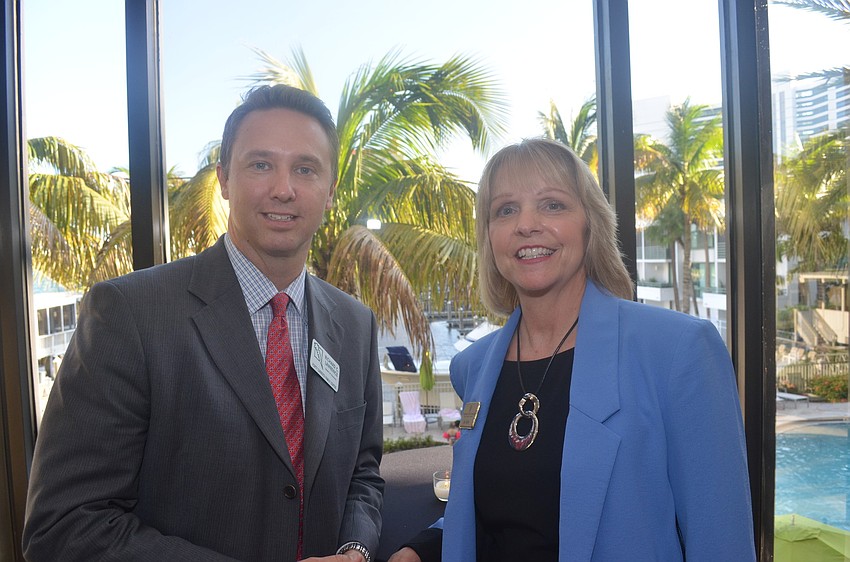 Richard Lawrence of the board of directors and partnering sponsor of Caldwell Trust Company Jan Miller