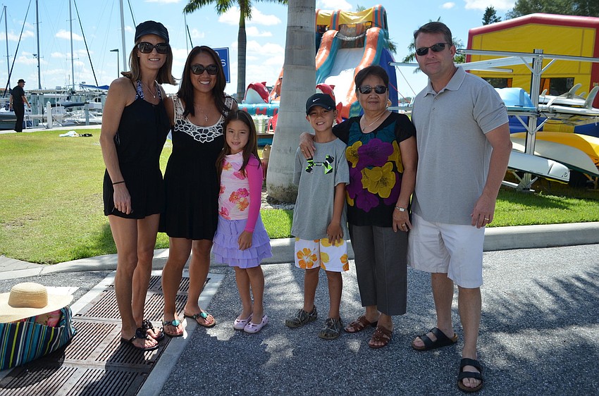 Gina Roven with Marilou, Alana and Mason Handloser, Virginia Juco and Greg Handloser