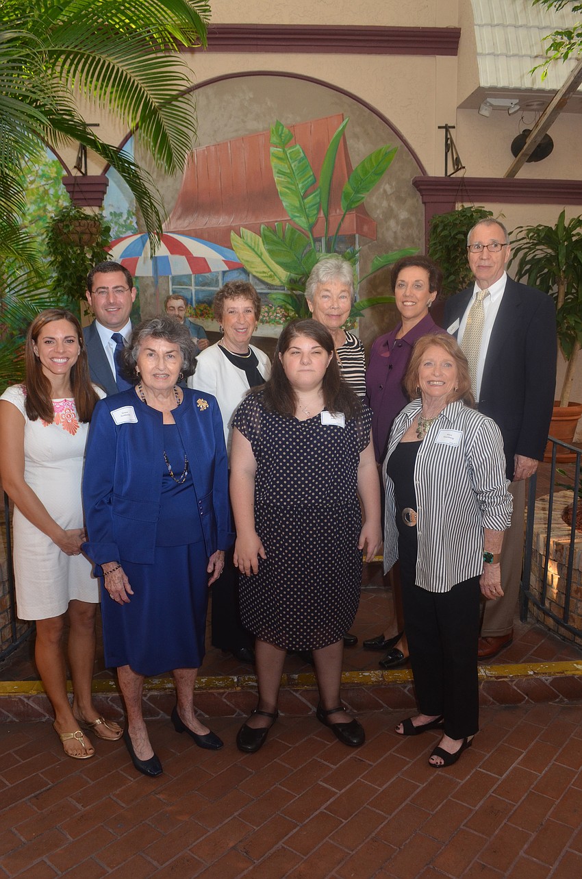 Honored volunteers Gina and Shaun Benderson, Grace Goldstein, Alice Bluglass, Becky Jaffer, Gayle Byerly, Carol MacPhee, Alice Gochberg and Tony Halpin