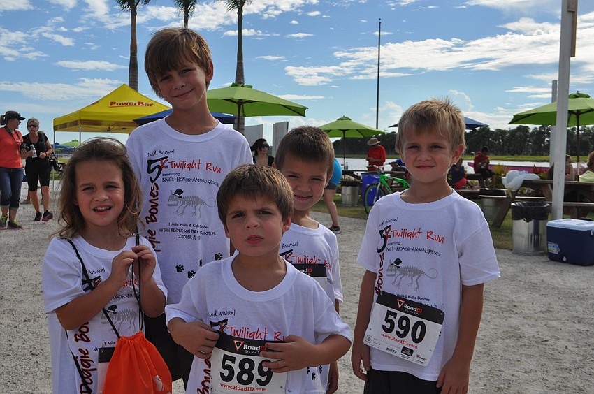 Audrey Jackson, Reid Mullet, Thomas Jackson, Trenton Mullet and Ira Jackson participated in the Kid's Dash