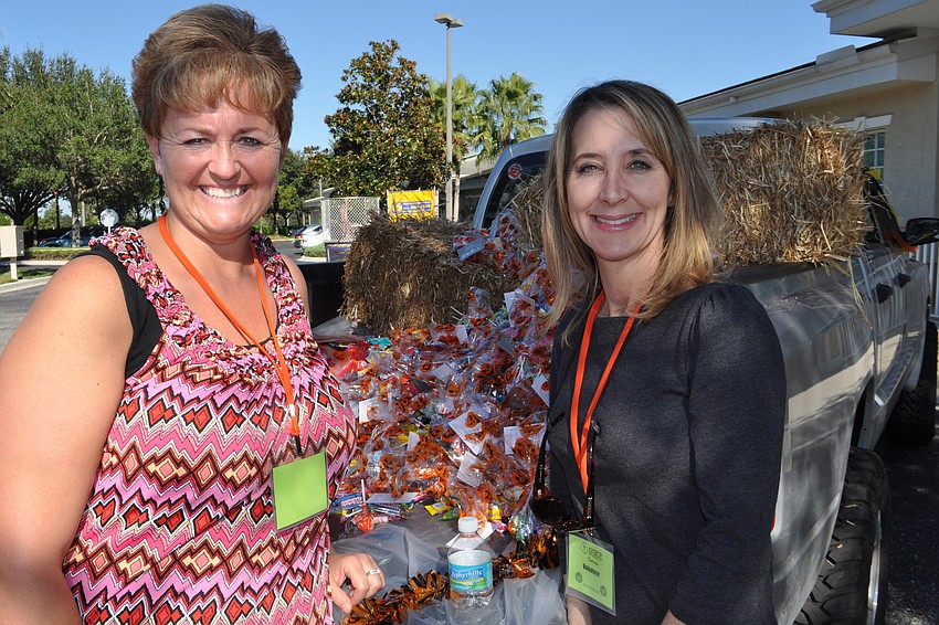 Dee Ganger and Donna Polzak passed out candy.