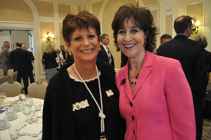 Robin DiSabatino, Manatee County commissioner, with Gail Shane of Neal Communities