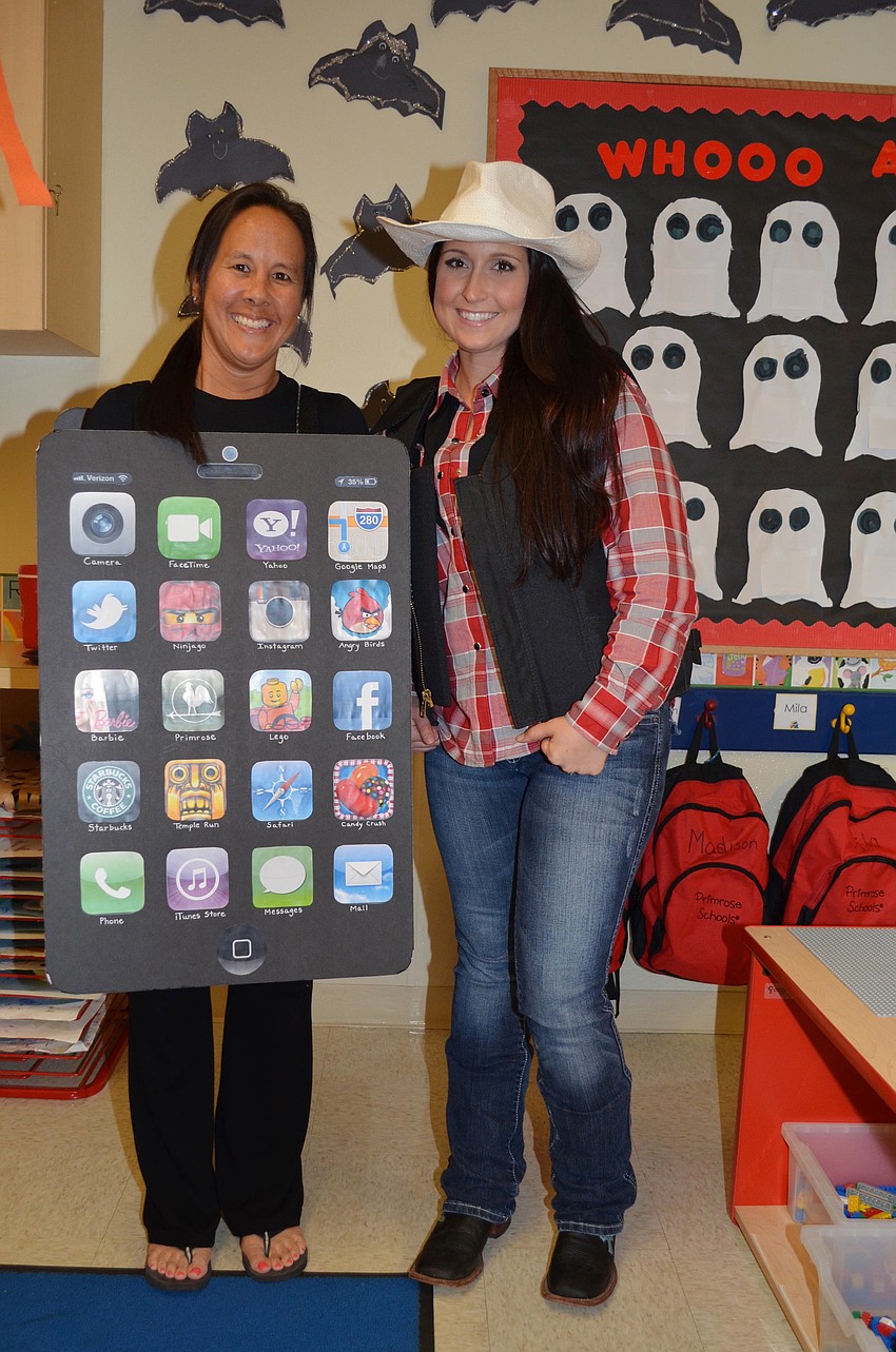 Pre-K teachers Dianne Wudte and Bre Anderson