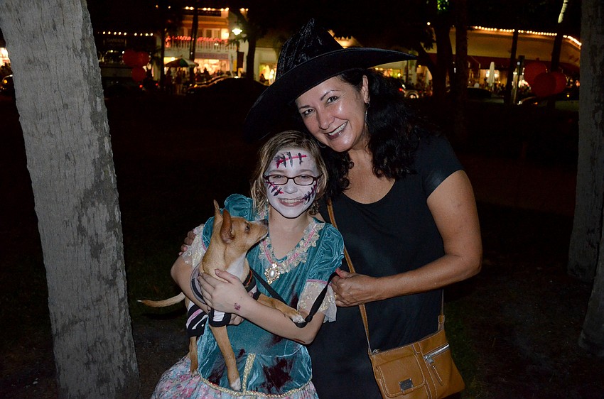 Sandra Podolak with her daughter, Jasmine and dog, Dexter