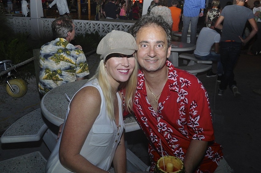 Rachel Matthes and Tom Kouvatsos enjoy the music.