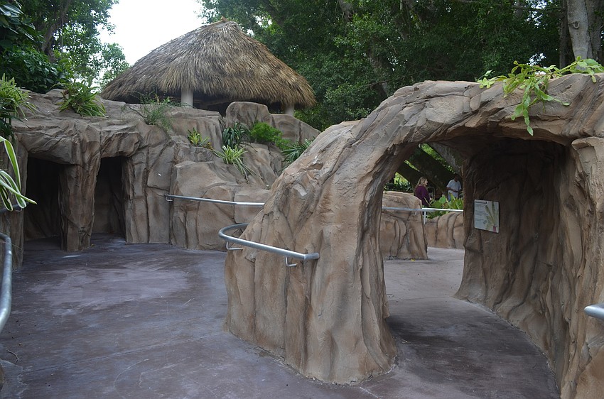 Caverns and canyons allow children to play games among the plants.