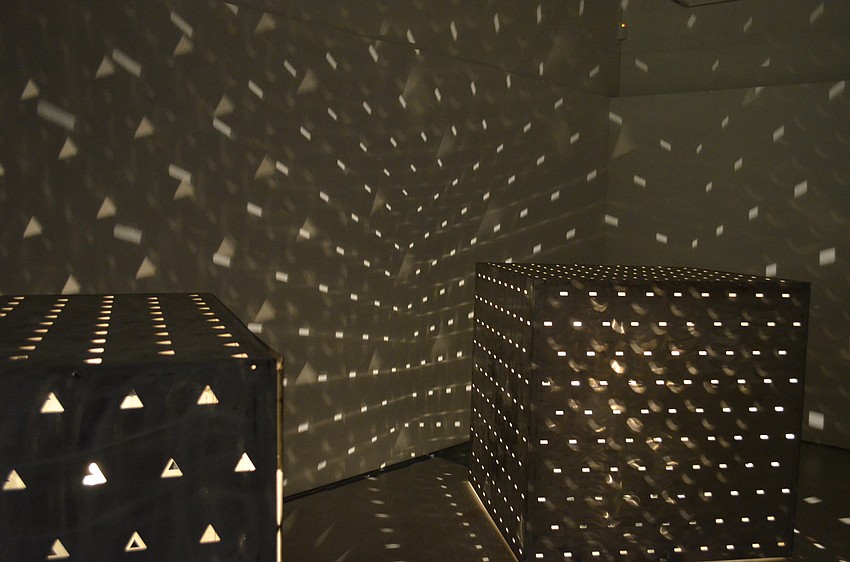 Detailed shot of one of the CUBEMUSIC cubes