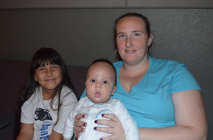 Melissa Hudson brought Nichole and Michael Samame.