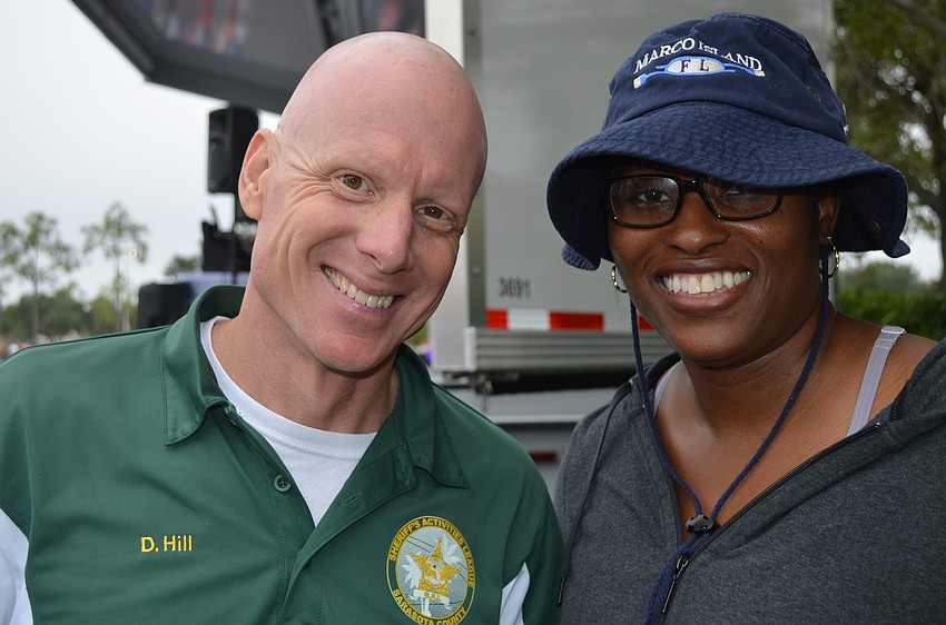 Director of Sarasota SAL, Deputy DeWayne Hill, with event organizer Bo Keusch.