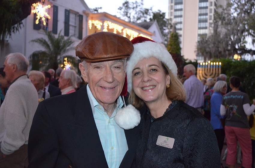 Doug and Anne Logan dressed festively.