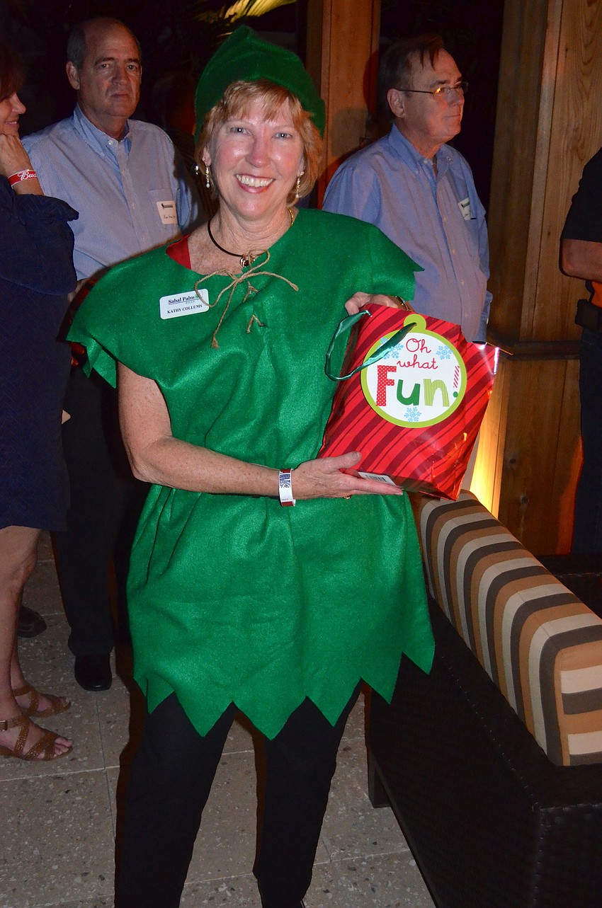 An elf joined the fun â€” Kathy Collums.