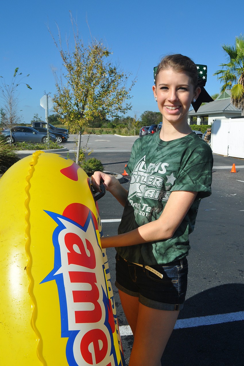 Megan Spranger is one of eight Lakewood Ranch Silver Stars Dance Team members to volunteer.
