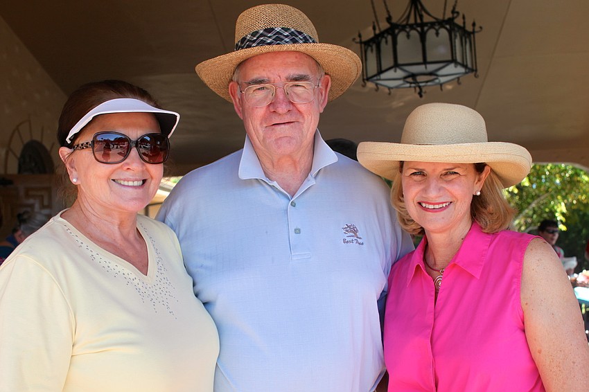 Maggie Urban, Monsignor Gerard Finegan and Julie Flaherty