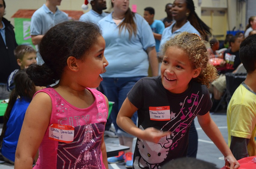 Ghita Demlak and Tahara Parker couldnâ€™t believe their eyes when they saw Santa.