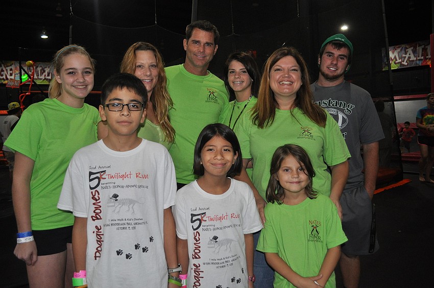 (Back) Courtney McManus, Nikki, Chad and Hope Lowe, Lianna Monroe and Mason Hobbs; (Front) Juan and Yajaira Vega and Isabelle Monroe