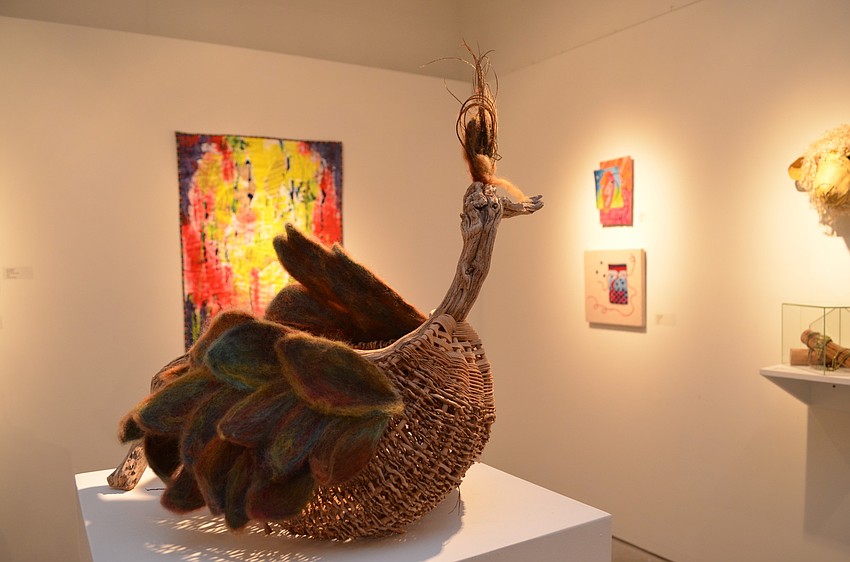 â€œOn the Wingâ€ by Marge Schemanski took third pace in the juried exhibition by the Venetian Society of Basket Weavers, â€œTradition Gone Wild.â€