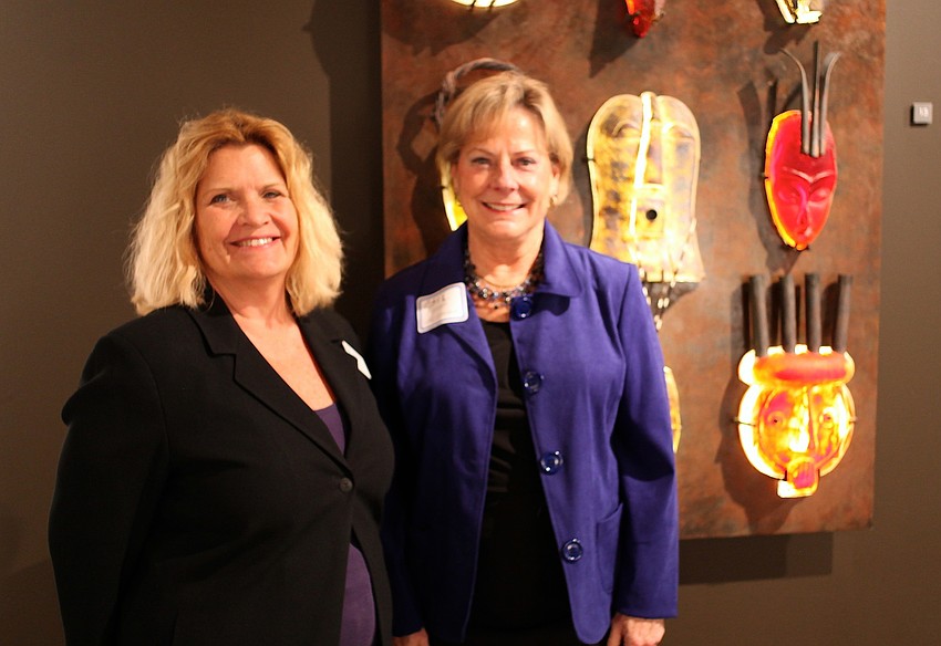 Jane Buckman, Director of the Longboat Key Center of the Arts, and Gail Loefgran, President of the Longboat Key Chamber of Commerce