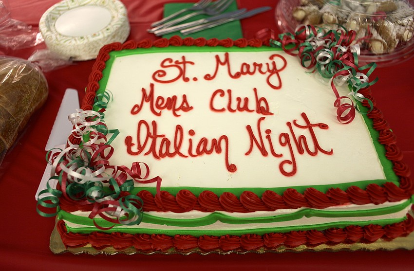 A special Italian cake was made for the occasion.