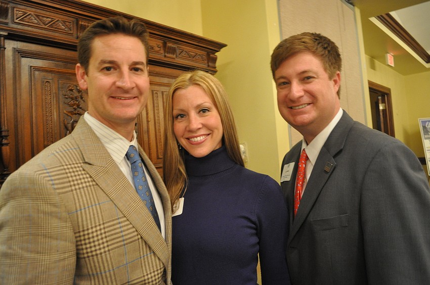 Rep. Greg Steube with his wife, Jennifer, and Casey Welch of the University of South Florida