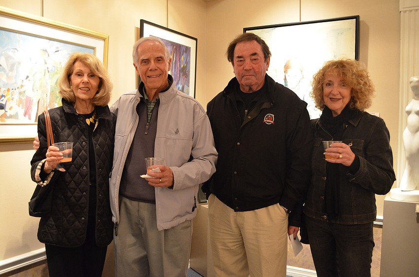 Harriet and Lawrence Fletcher with Len and Nancy Goldstein at Dabbert Gallery