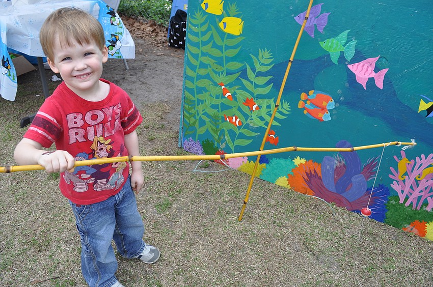 Michael Ryan, 3, went fishing.