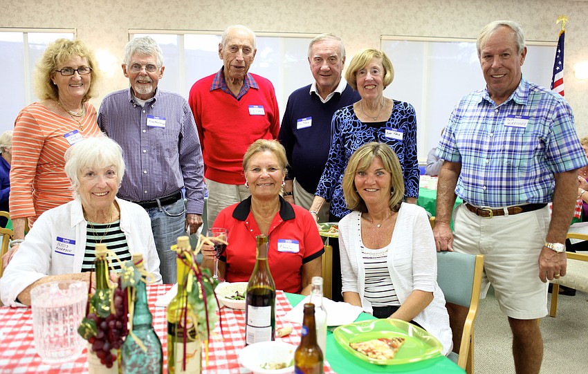 (Standing) Jackie and Don Mackenzie, Ed Cohen, Bill and Ann Race, and Bob Morrissey (Sitting) Phyllis Anderson, Claudia DeGrazia and Carol Morrissey