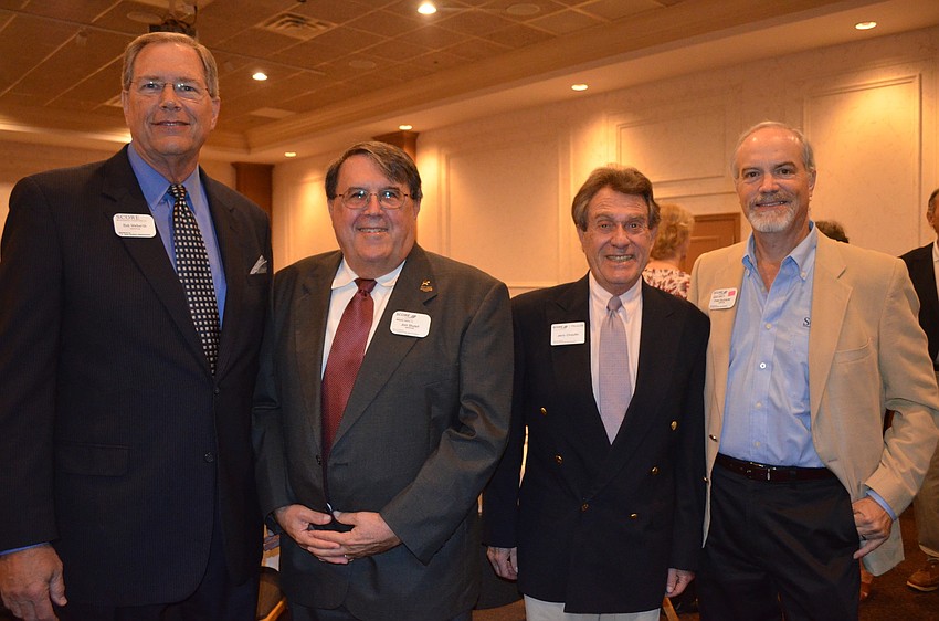 Bob Melberth, Jon Stuart, Jerry Chautin and Fred Dunayer received awards.