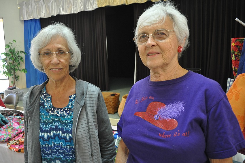 Lorene Chupp and Carol Lindhorst, the Horseshoe Cove activity director