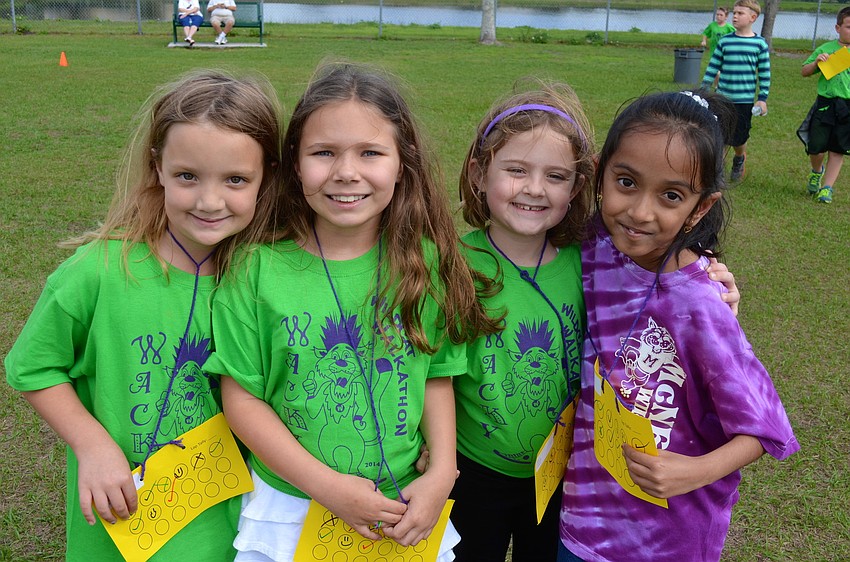 Carlie Huber, 7, Ainsley Ellis, 8, Eva Dyer, 8, and Alyssa Bhakeram, 8.