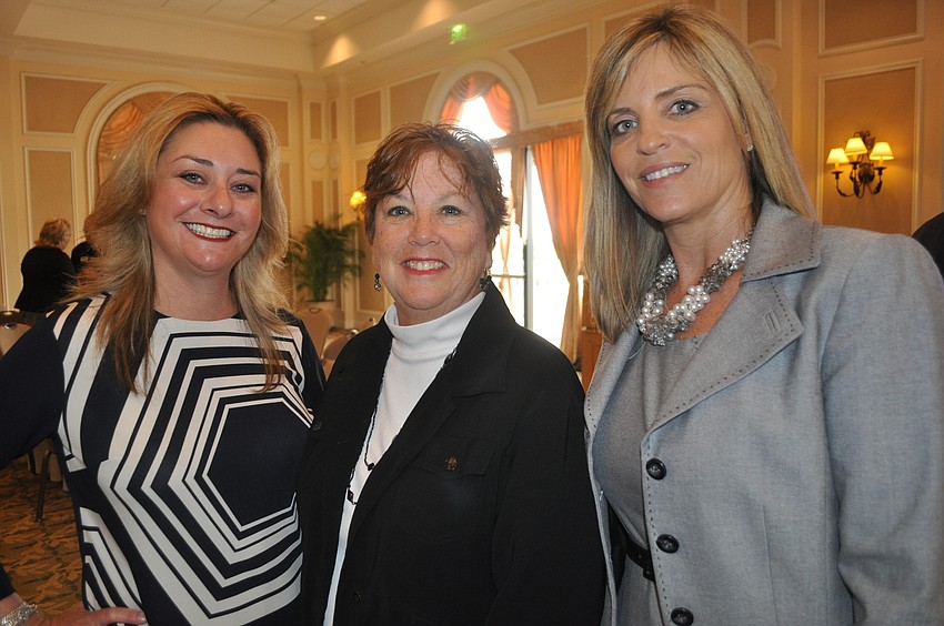 Jessica Ortiz, the wife of Octavio, the general manager of the Mall at UTC, with Molly Maginn of Asolo Repertory Theatre and Kimberly Dominquez of Taubman Centers