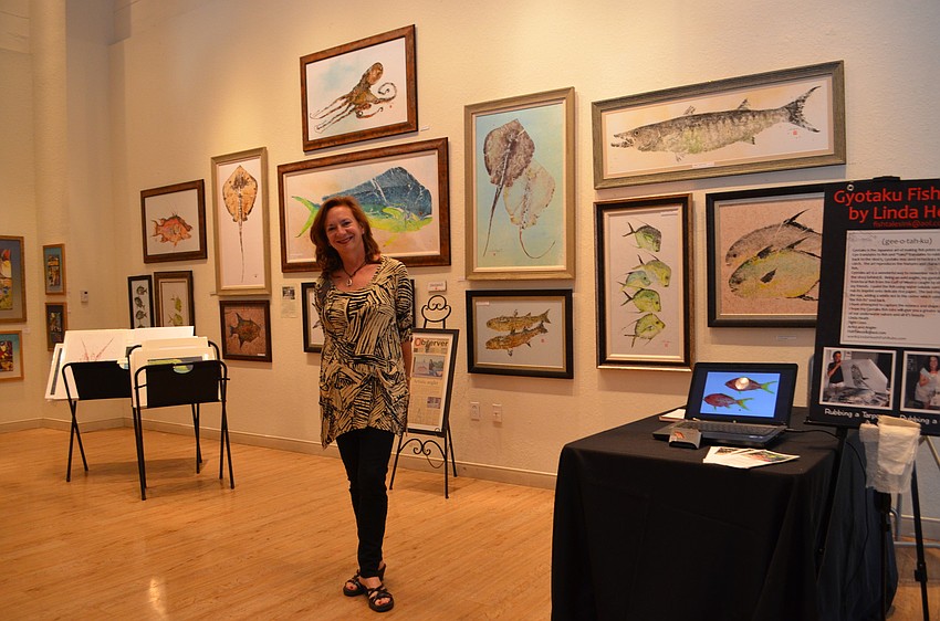 Gyotaku artist Linda Heath