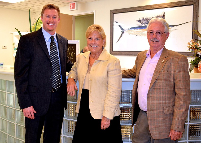 Dr. Michael Oâ€™Neil, Gail Loefgren and Mayor Jim Brown