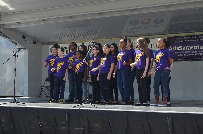 Booker Middle Schoolâ€™s VPA Choir performs.