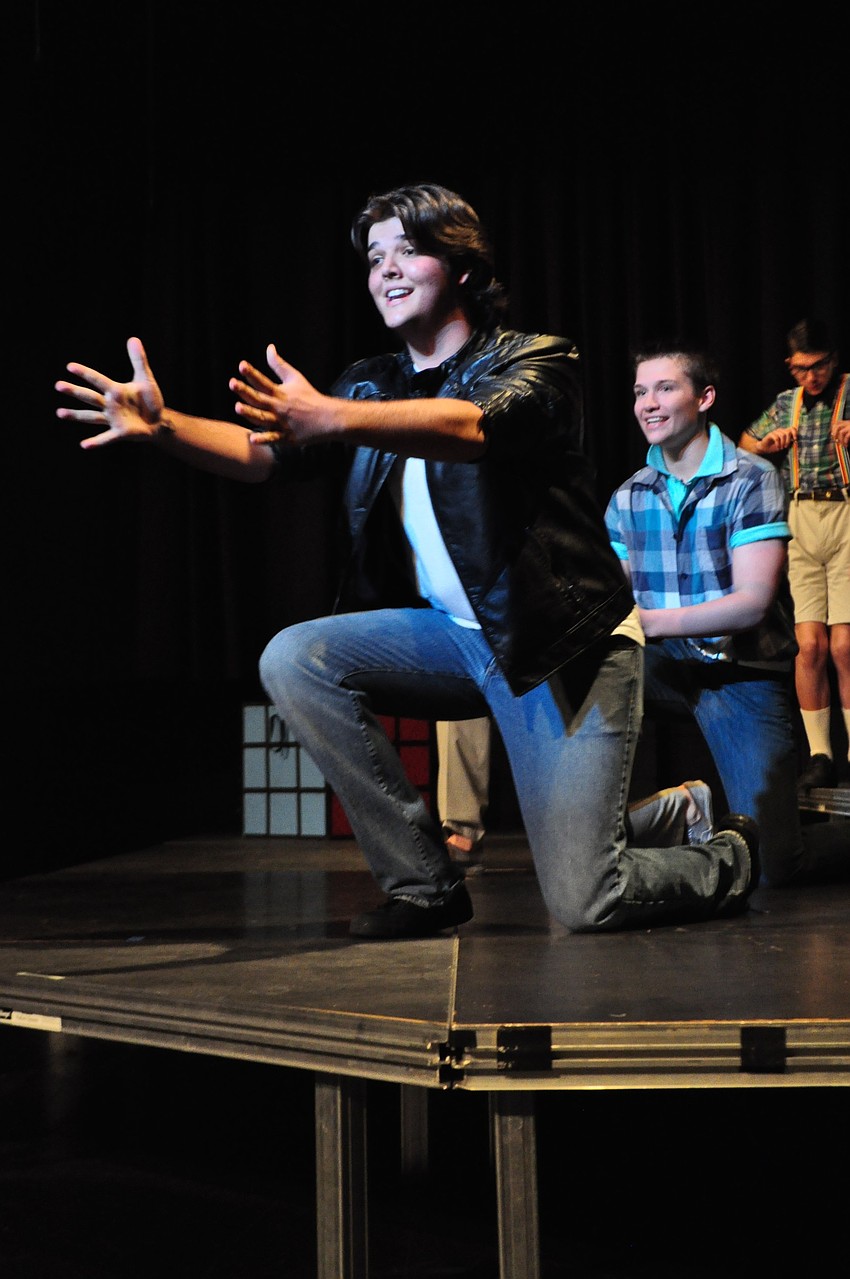 The schoolâ€™s most poplar boy, Michael Feldman, played by Colby Elliott, dances to 