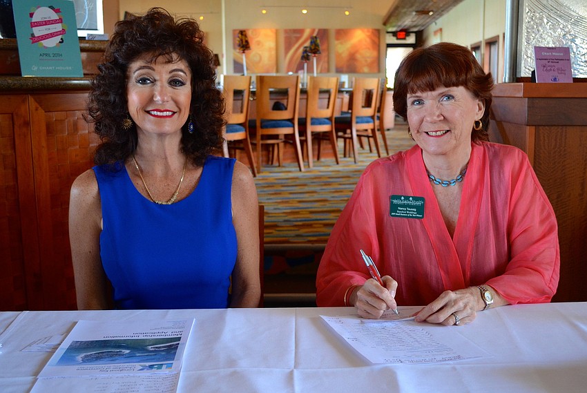 Victoria Jacobson, Longboat Key Chamber of Commerce, and Nancy Taussing, Barefoot Weddings