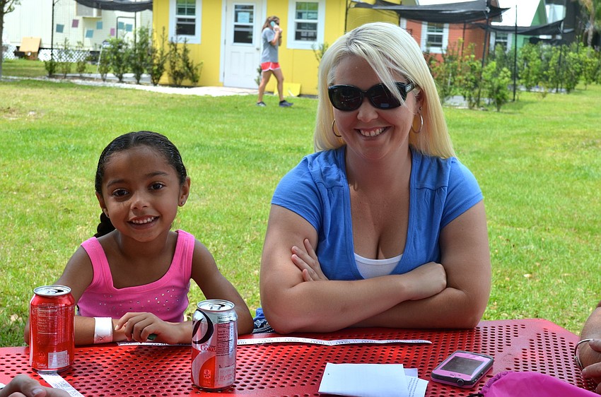 Jordan Bullard, 6, and Britney Moss love animals.