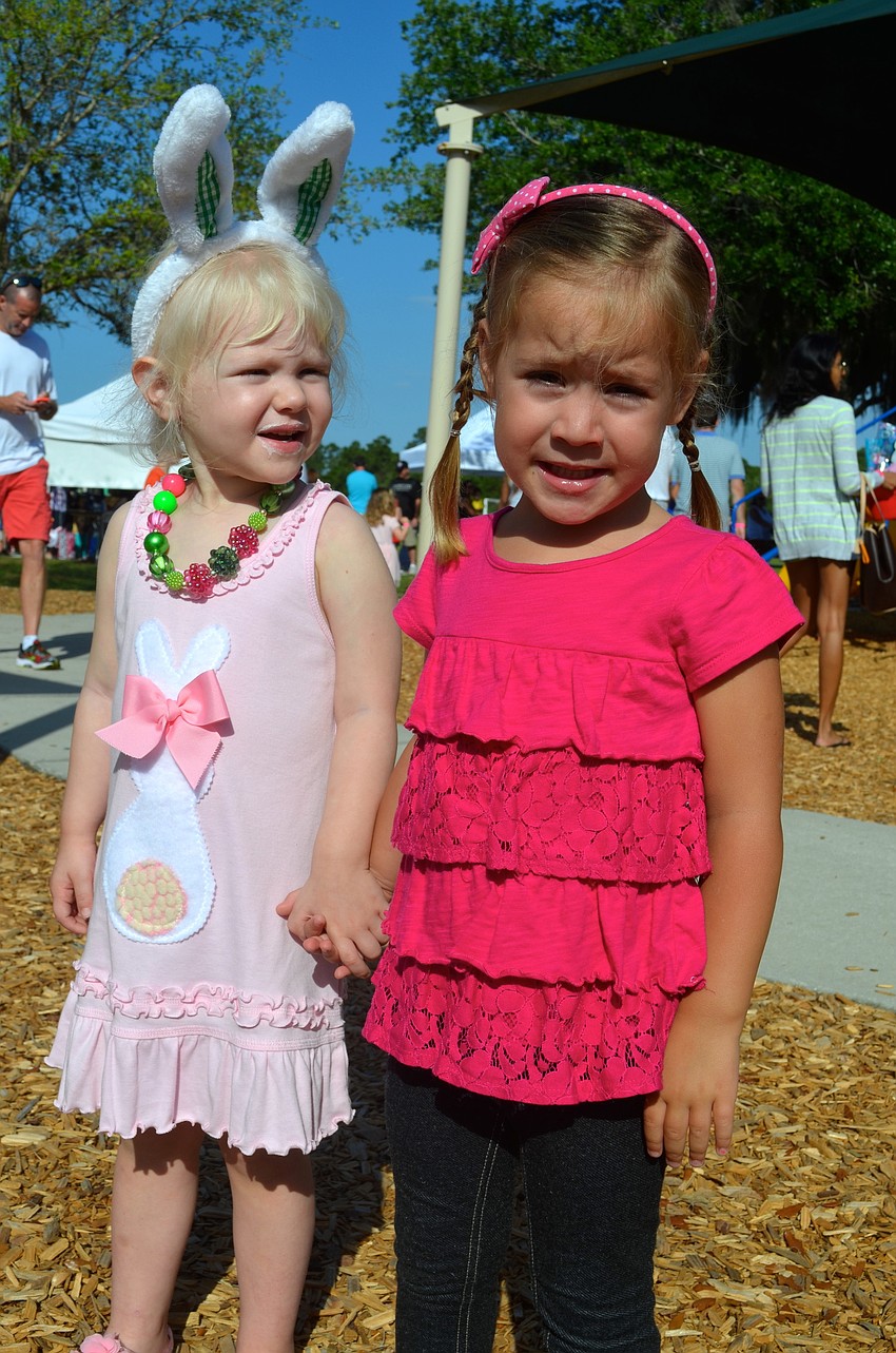 Jane Coay and Addison Graber make new friends.