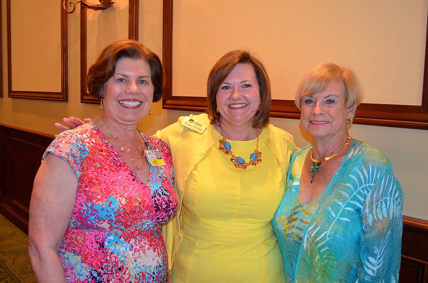Jane Hutchins, Morgan Gerhart and Noree Williams wait for the fashion show to begin.