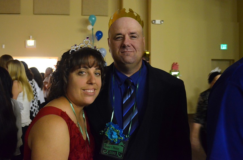 Meghan Sisko enjoys the prom with her date, Robert Blake.