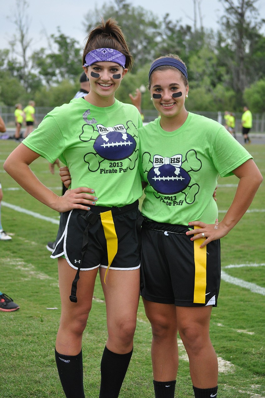 Ally Rahn and Emily Malcom played quarterback.