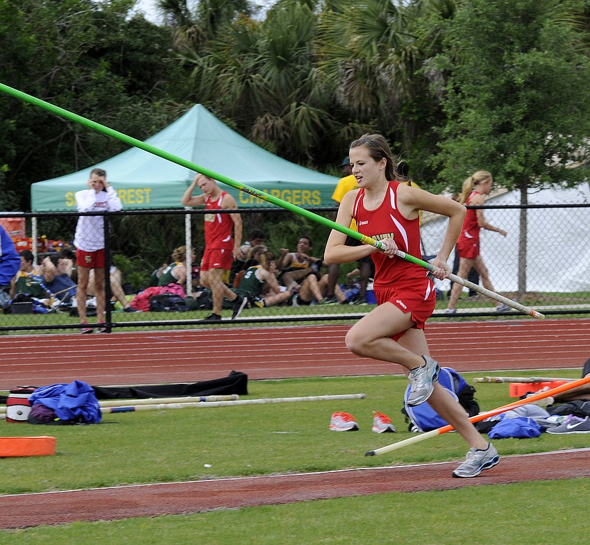 Cardinal Mooney junior Ali Schweers finished fifth in the pole vault.