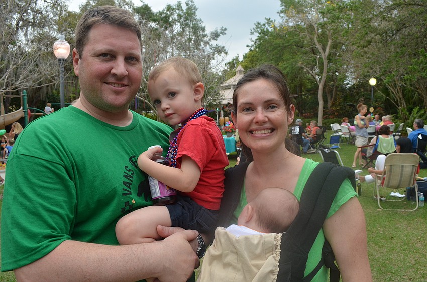 Jared Malone with his wife Maya and children Justis and June
