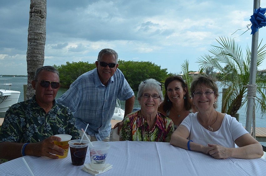 Jim Hoy, Roger Hettema, Hoyâ€™s wife Sue, Hettemaâ€™s wife Elaine and Kathleen Frank