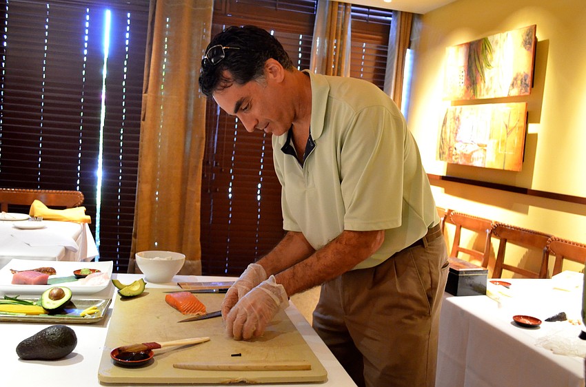 Josh Zimmer owns Harmony Health Acupuncture and Herbs â€” heâ€™s attempting nigiri.