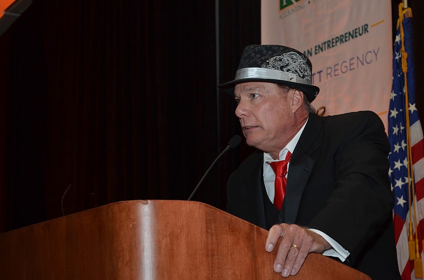 Emcee Les McCurdy, of McCurdyâ€™s Comedy Theater, enlivened the audience with his humor.