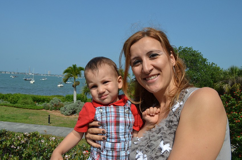 Okham Ozturk with her son Ozlem