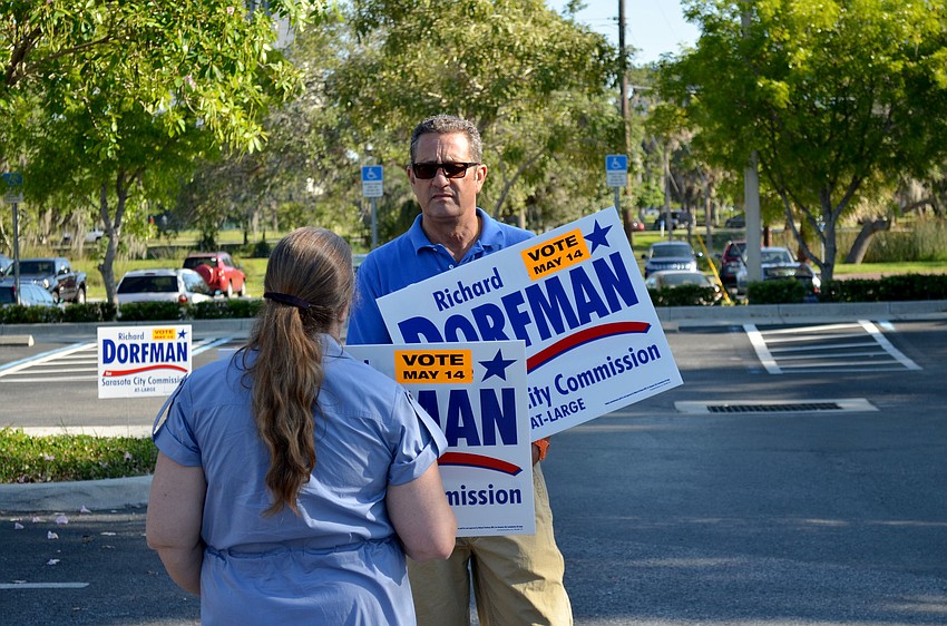 Richard Dorfman and supporter Valerie Dorr