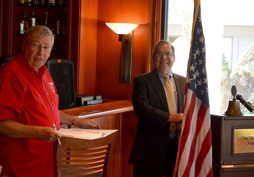 Secretary John Wild and President Richard Crawford