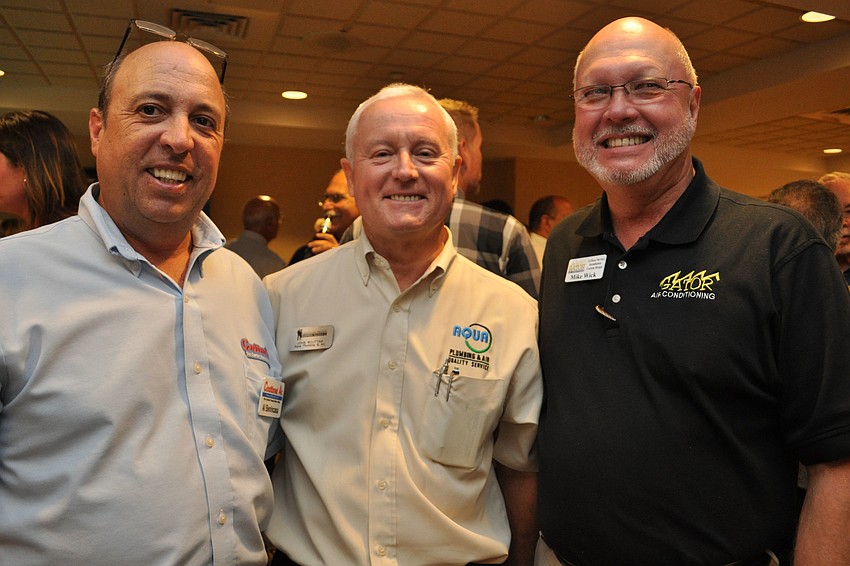 Al Benincasa, of Conditioned Air, with John Wojtyna, of Aqua Plumbing & Air, and Mike Wick, of Gator Air Conditioning