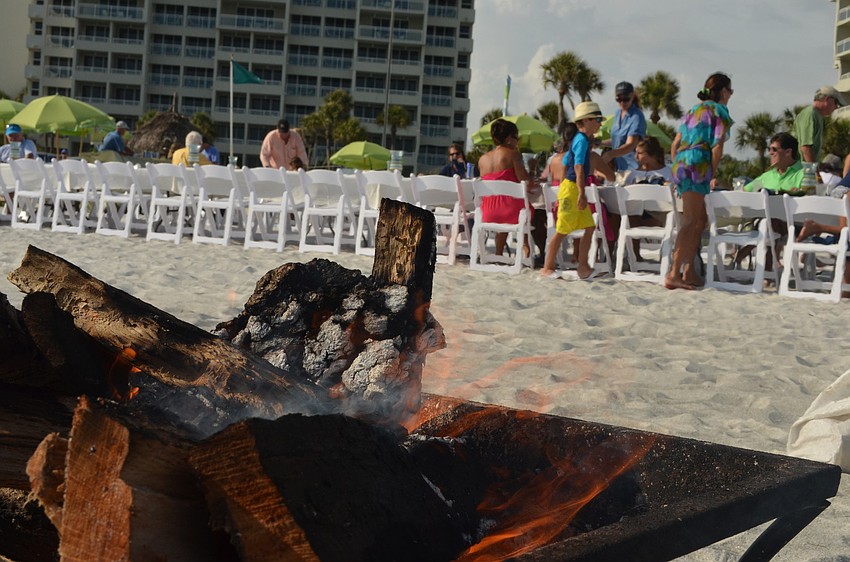 Longboat Key Club members avoided the fire pit on Fatherâ€™s Day since it was hot outside.